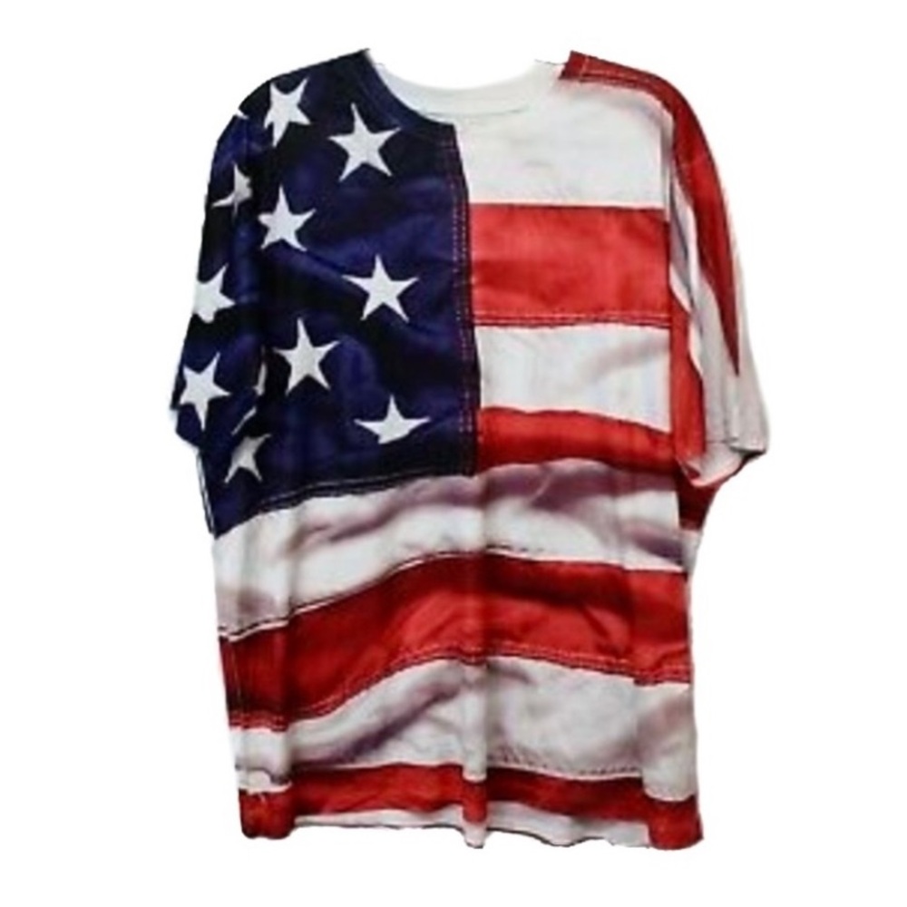 Helix Men’s American Flag Short Sleeve T Shirt
